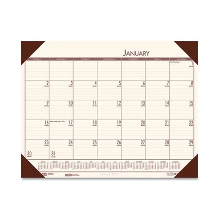 House Of Doolittle Doolittle, RECYCLED ECOTONES MOONLIGHT CREAM MONTHLY DESK PAD CALENDAR, 22 X 17, 2021 12441